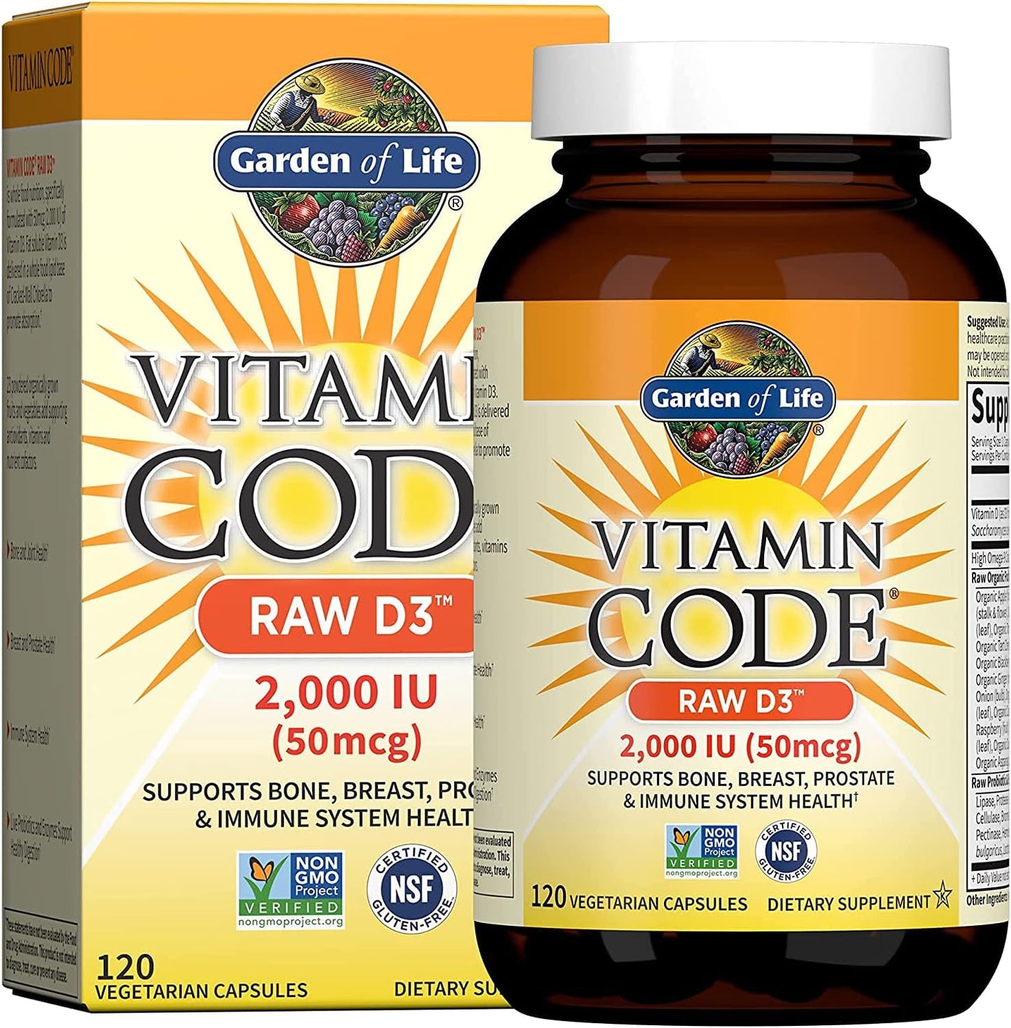 Garden of Life Dr. Formulated Omega Fish Oil with EPA, DHA, DPA, and D3 - Whole Food Raw Vitamin Supplement, 2000 IU - Lemon Flavor, Dairy and Gluten Free