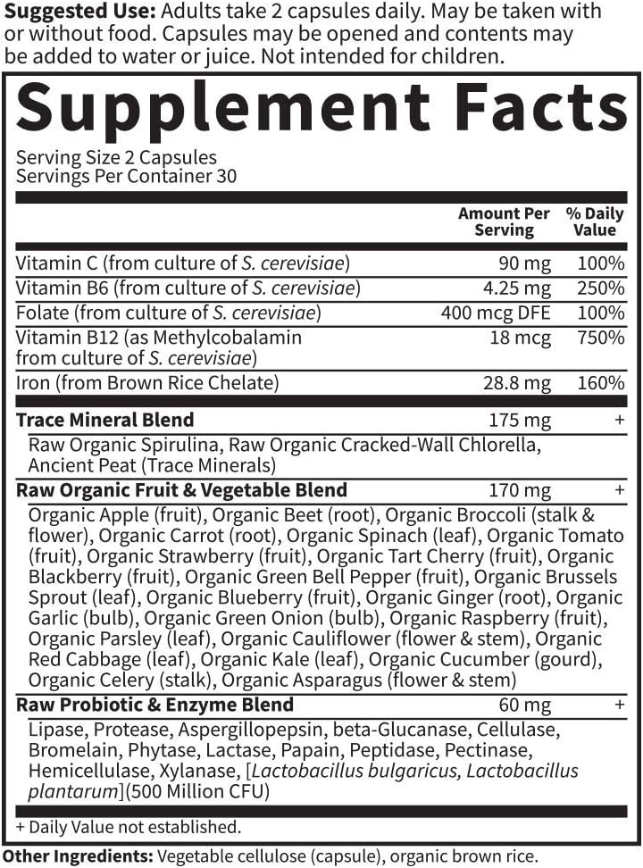 Garden of Life Vitamin Code Healthy Blood Capsules - 60 Count
