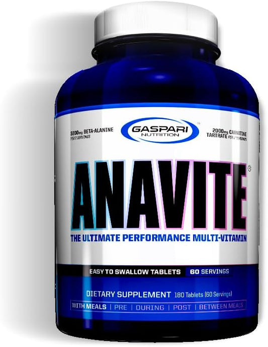 Gaspari Nutrition Anavite Sports Multi-Vitamin 180 Tablets for Improved Performance and Recovery
