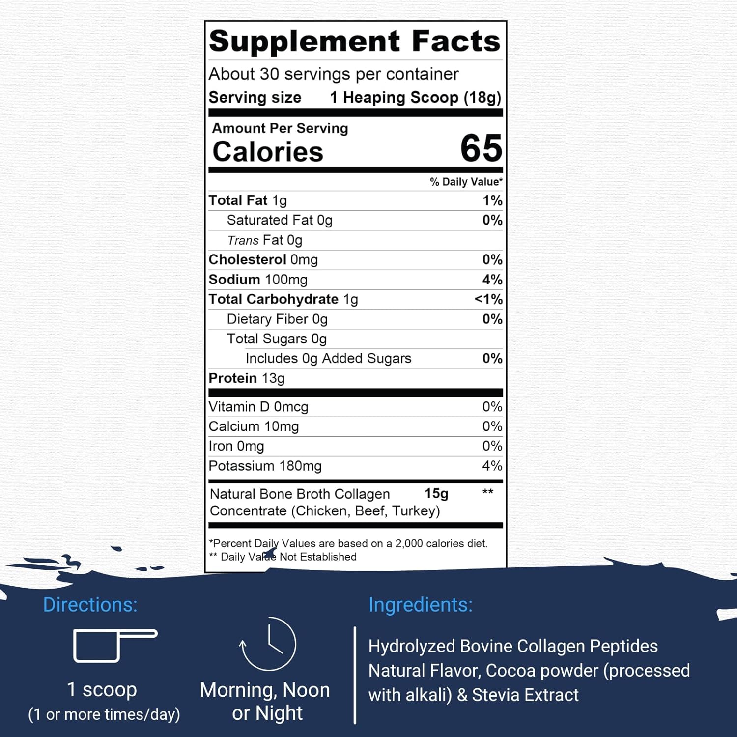 Gaspari Nutrition Bone Broth: 13g Protein for Athletic Performance, Gluten-Free, Non-GMO, Keto Certified, Gut & Joint Health - Natural Chocolate, 30 Servings