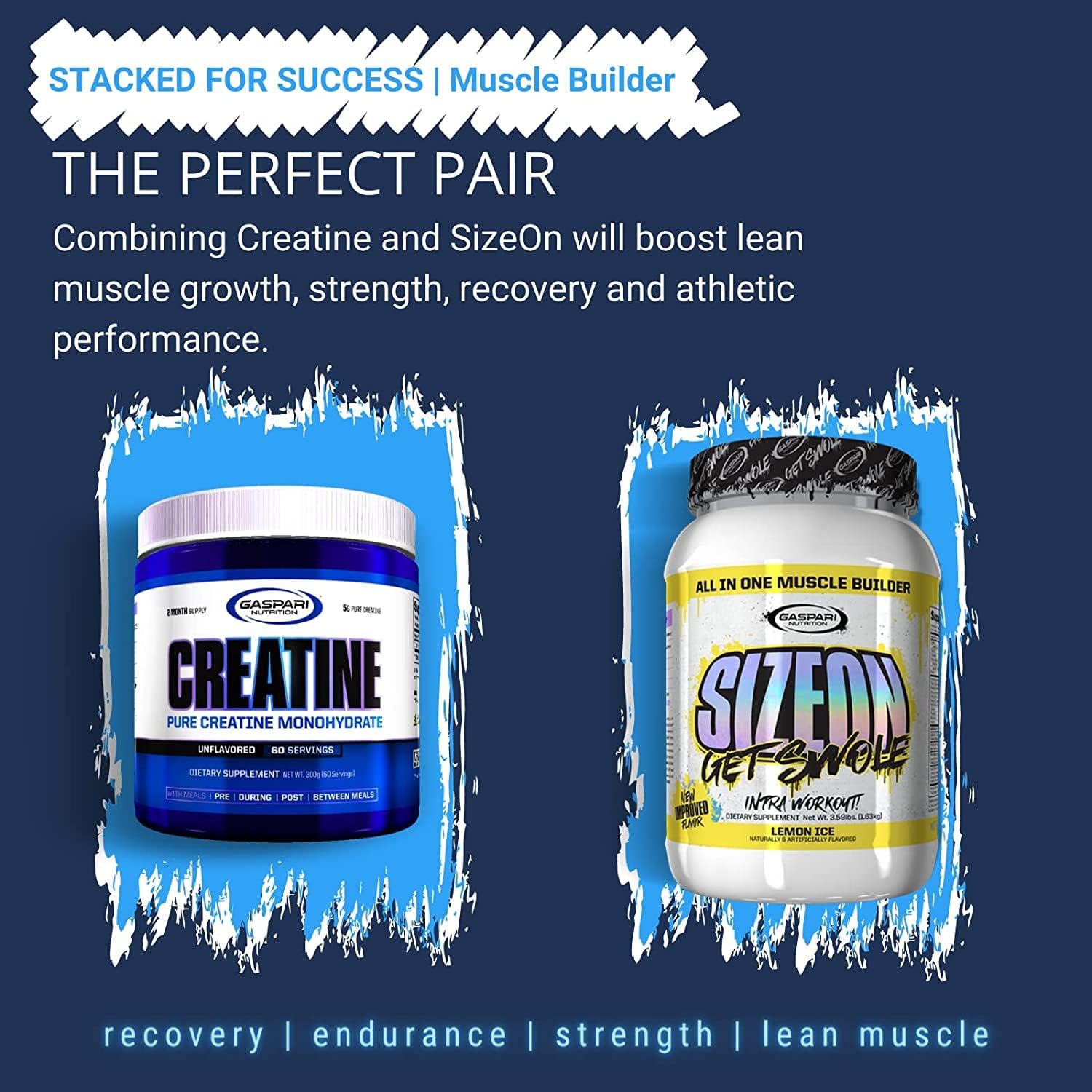 Gaspari Nutrition Creatine Monohydrate Powder, 5g Pure Creatine for Muscle Growth, Unflavored - 60 Servings