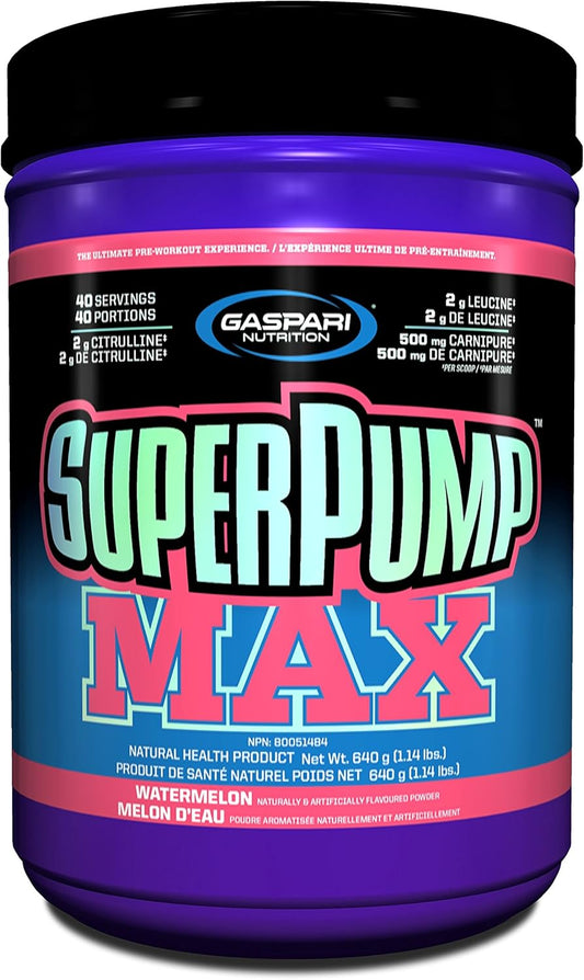 Gaspari Nutrition Superpump Max Watermelon Flavor 1.41-Pound Pre-Workout Supplement