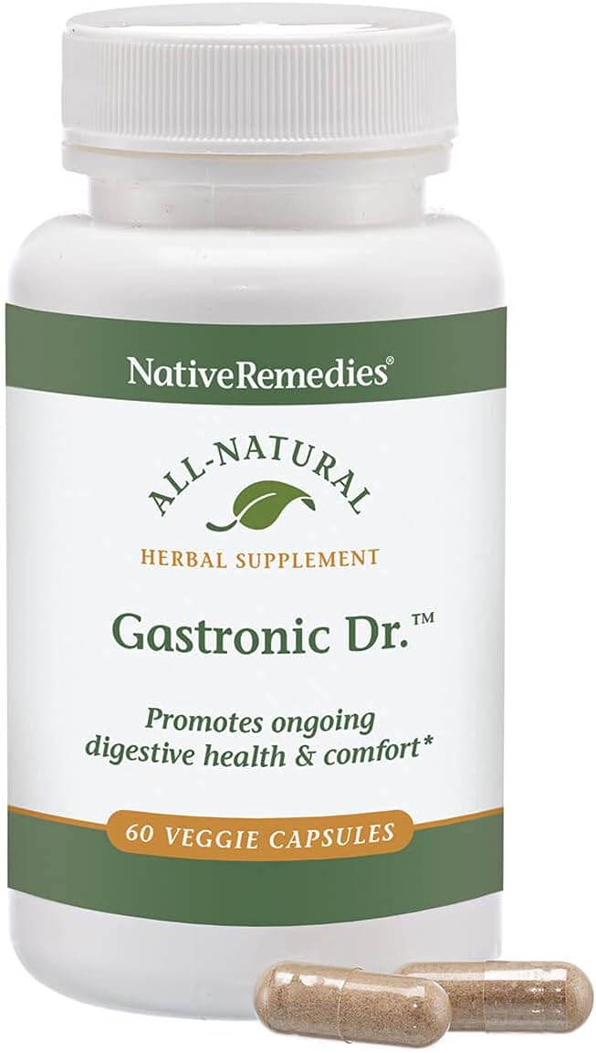 Gastronic Dr. Herbal Supplement for Healthy Digestion - Supports Stomach Health and Comfort - 60 Veggie Capsules