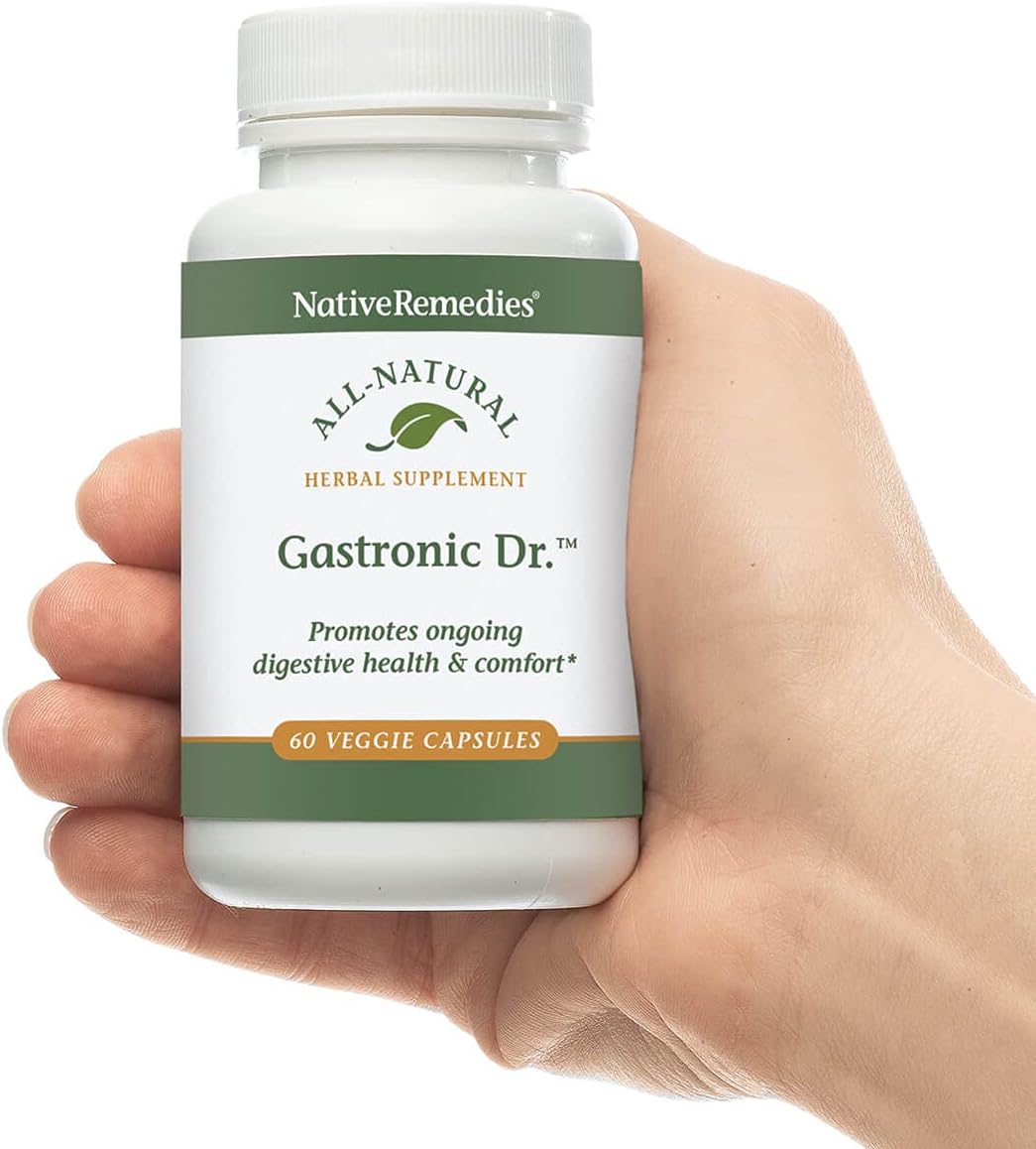 Gastronic Dr. Herbal Supplement for Healthy Digestion - Supports Stomach Health and Comfort - 60 Veggie Capsules