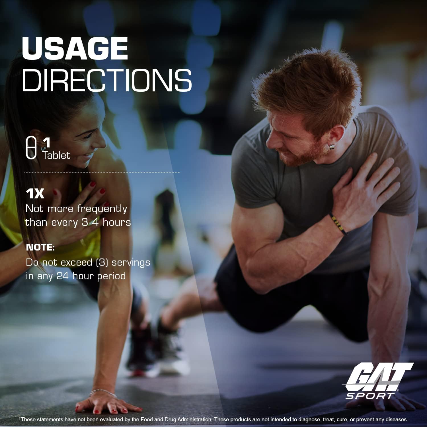 GAT Sport Essentials Caffeine Boost for Metabolism and Performance, 100 Tablets