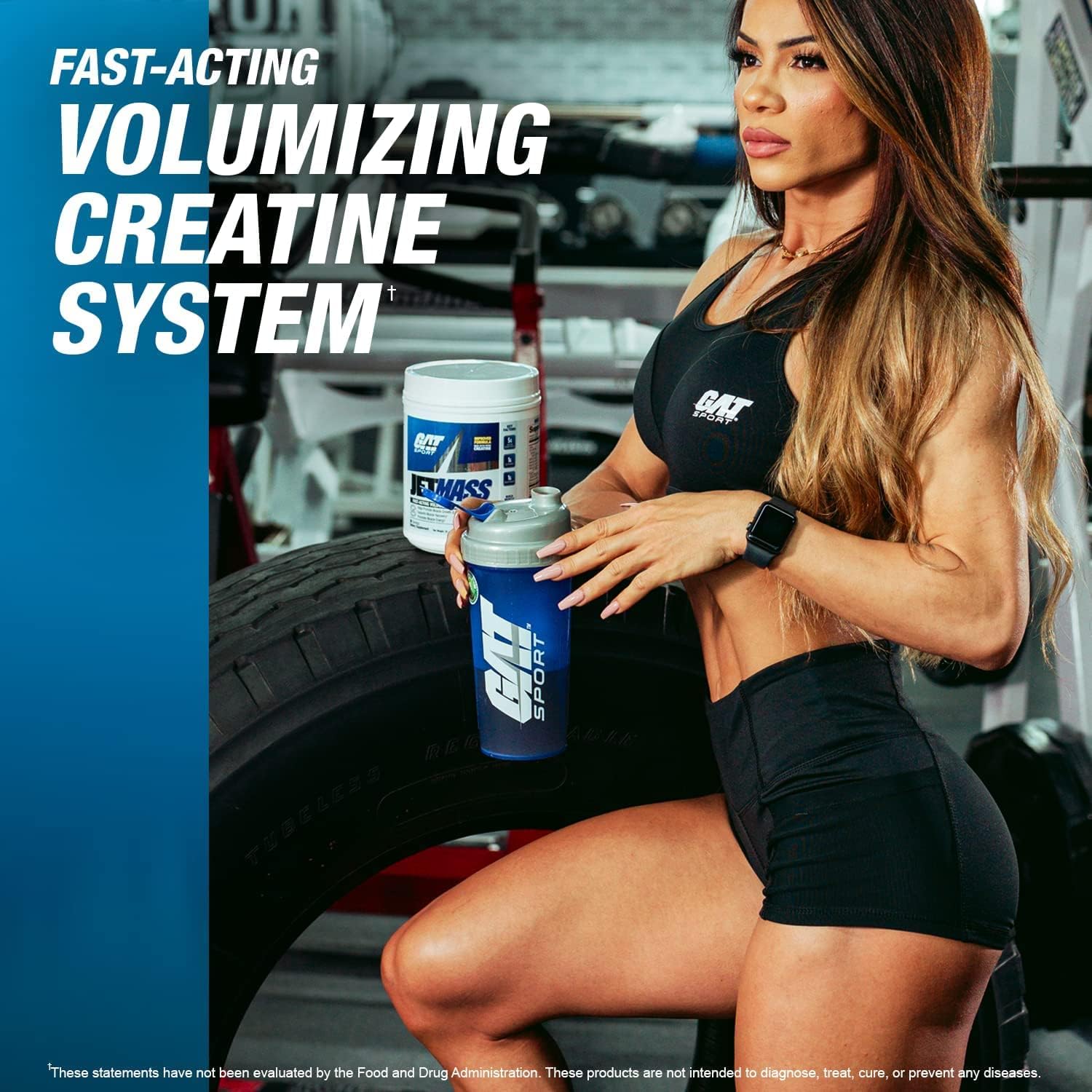 GAT SPORT JetMass Fast-Acting Creatine System, Strawberry Lemonade Flavor, 30 Servings