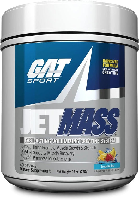 GAT SPORT JetMass Fast-Acting Creatine Volumizer, 30 Servings - Tropical Ice Flavor