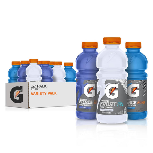 Gatorade Fierce Variety Pack 20 oz, 12 Pack - Original Thirst Quencher