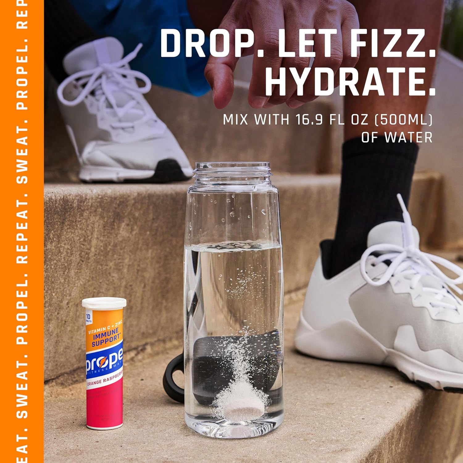Gatorade Immune Support Tablets with Vitamin C and Zinc, Electrolytes, Zero Sugar, 4 Packs of 10 Count Variety Pack - 16.9 Fl Oz Each