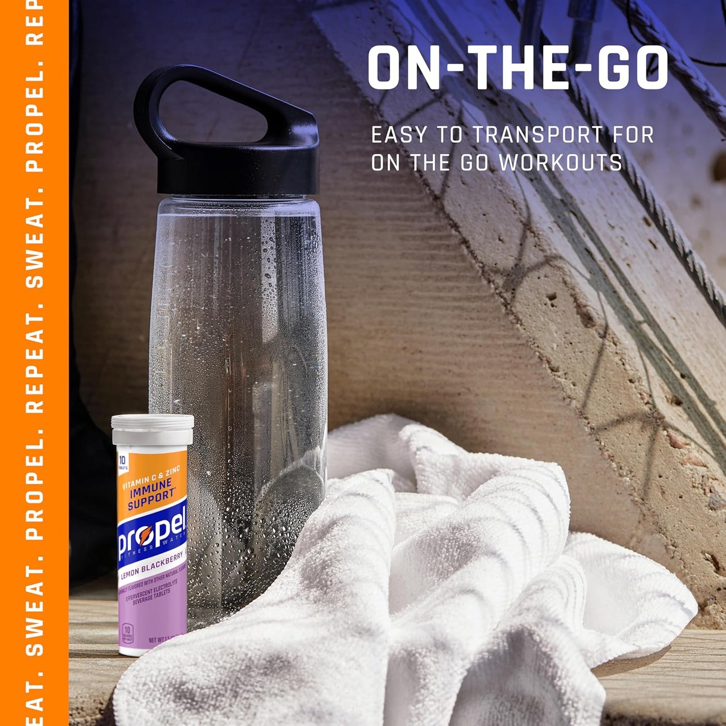 Gatorade Immune Support Tablets with Vitamin C and Zinc, Electrolytes, Zero Sugar, 4 Packs of 10 Count Variety Pack - 16.9 Fl Oz Each