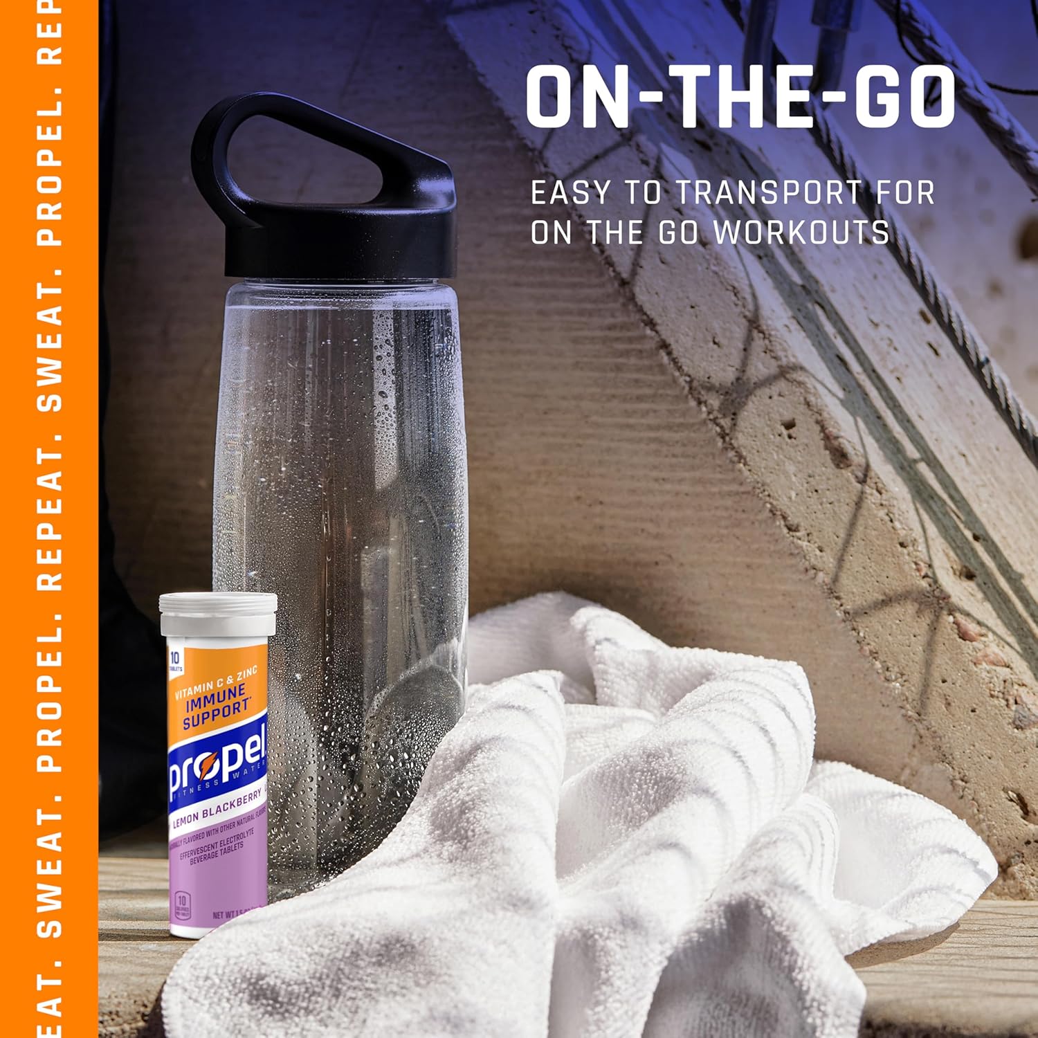 Gatorade Immune Support Tablets with Vitamin C and Zinc, Electrolytes, Zero Sugar, 4 Packs of 10 Count Variety Pack - 16.9 Fl Oz Each