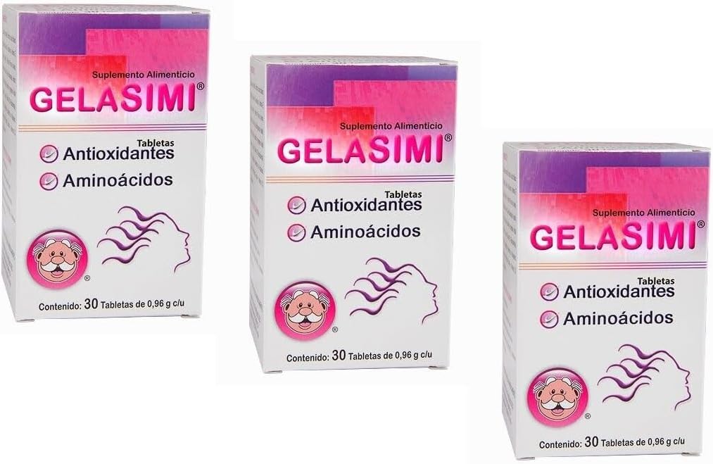 Gelasimi Antioxidants and Amino Acids Tablets - 90 Tabs (3 Pack) for Immune Support and Overall Health
