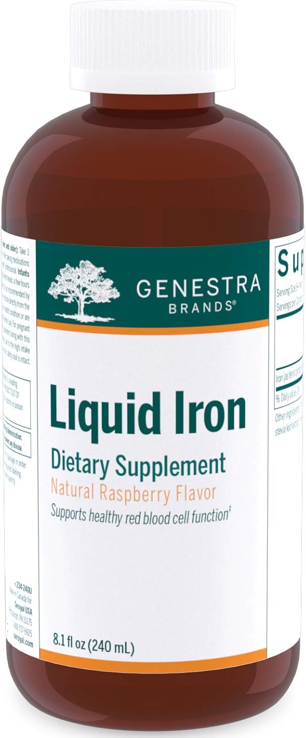 Genestra Brands Liquid Iron Supplement with Natural Raspberry Flavor - 8.1 fl. oz.