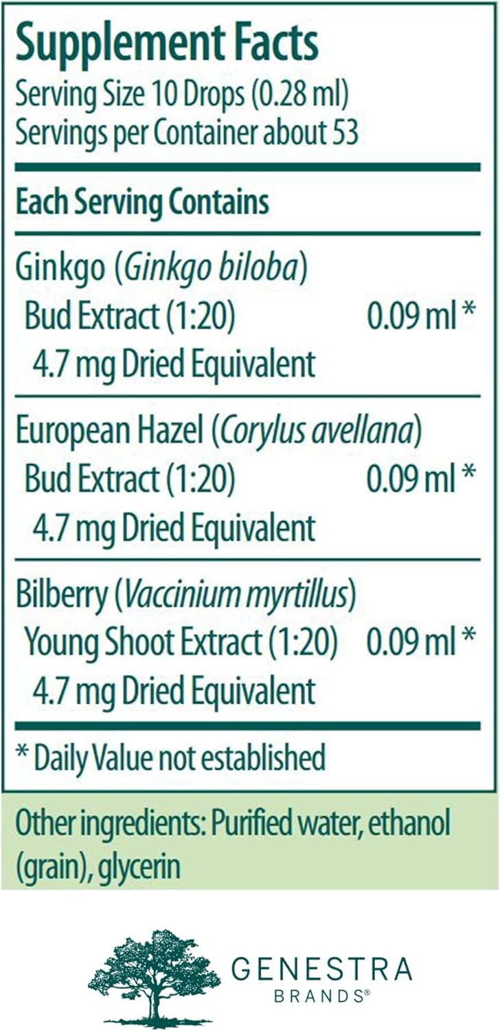 Genestra Brands Micro-gen Herbal Supplement with Gingko, European Hazel, and Bilberry - 0.5 fl. oz.