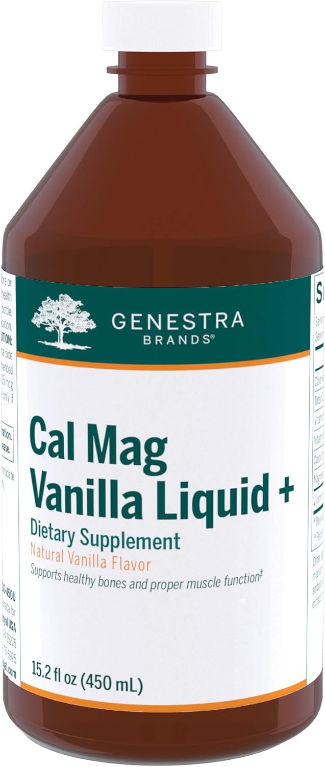 Genestra Brands Vanilla Liquid Calcium and Magnesium Supplement - 15.2 fl. oz. Bottle