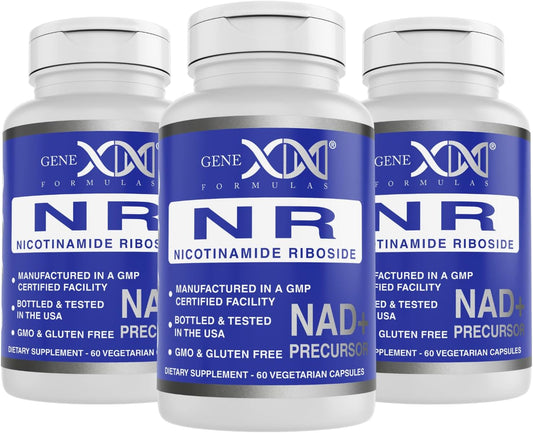 Genex Formulas NR Nicotinamide Riboside 300mg (3 Pack) - NAD+ Precursor for Healthy Aging - GMP-Certified, Non-GMO, Gluten-Free, Vegetarian Supplement