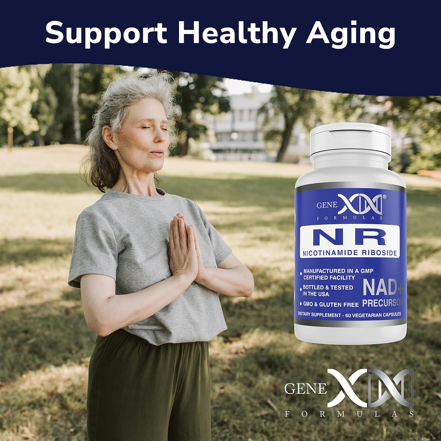 Genex Formulas NR Nicotinamide Riboside 300mg (3 Pack) - NAD+ Precursor for Healthy Aging - GMP-Certified, Non-GMO, Gluten-Free, Vegetarian Supplement
