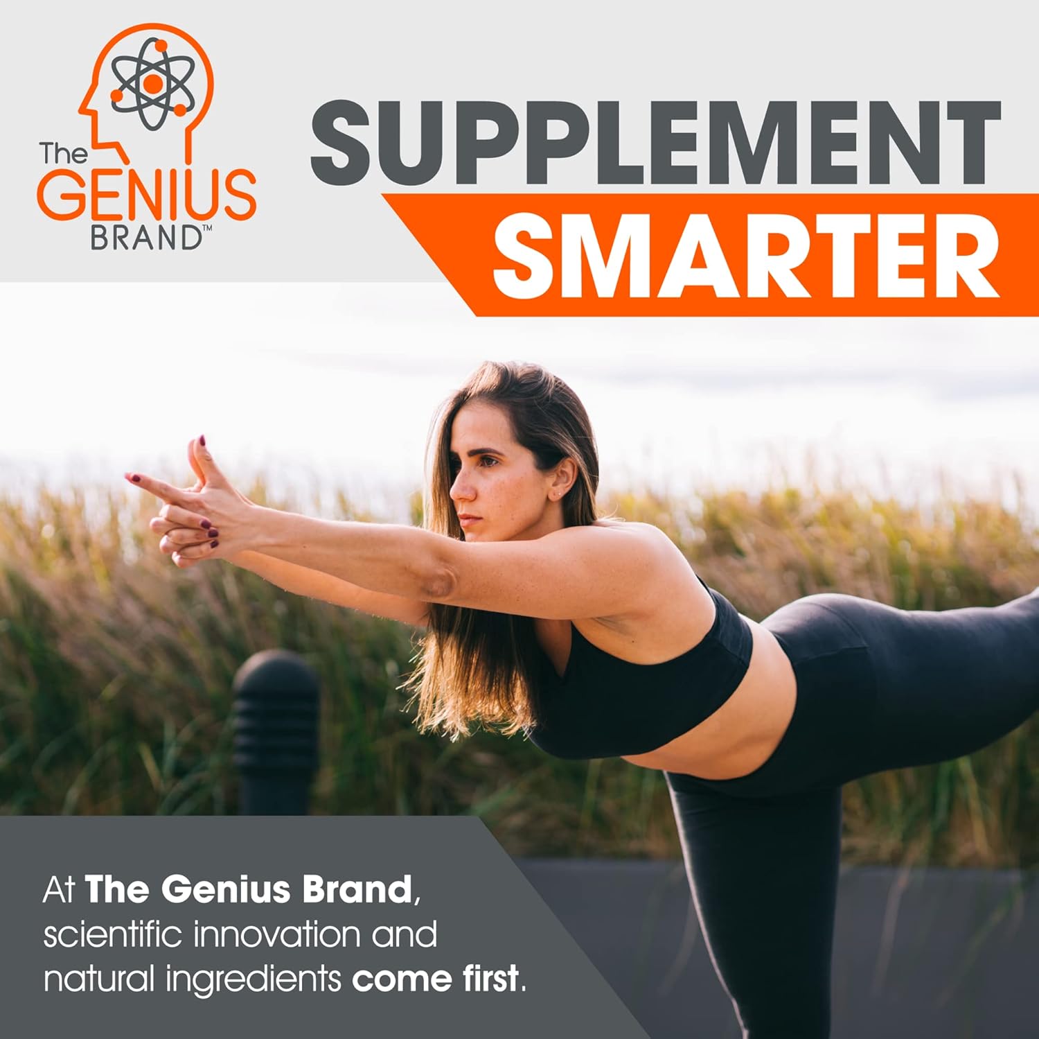 Genius BCAA Energy Powder in Grape Limeade - Natural Vegan Workout Supplement for Enhanced Muscle Recovery and Focus