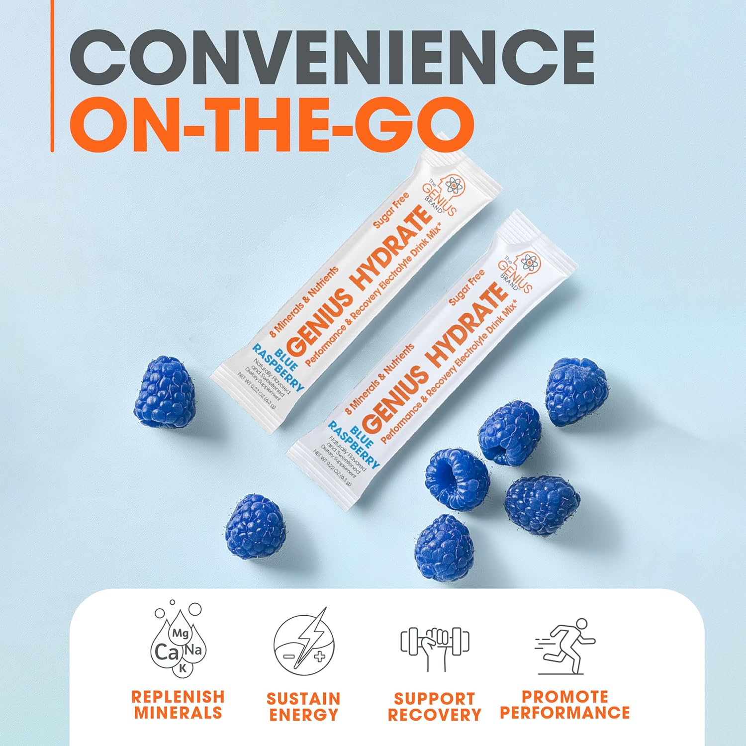 Genius Brand Hydration & Performance Bundle: Electrolyte Booster & Nootropic Pre-Workout Powder