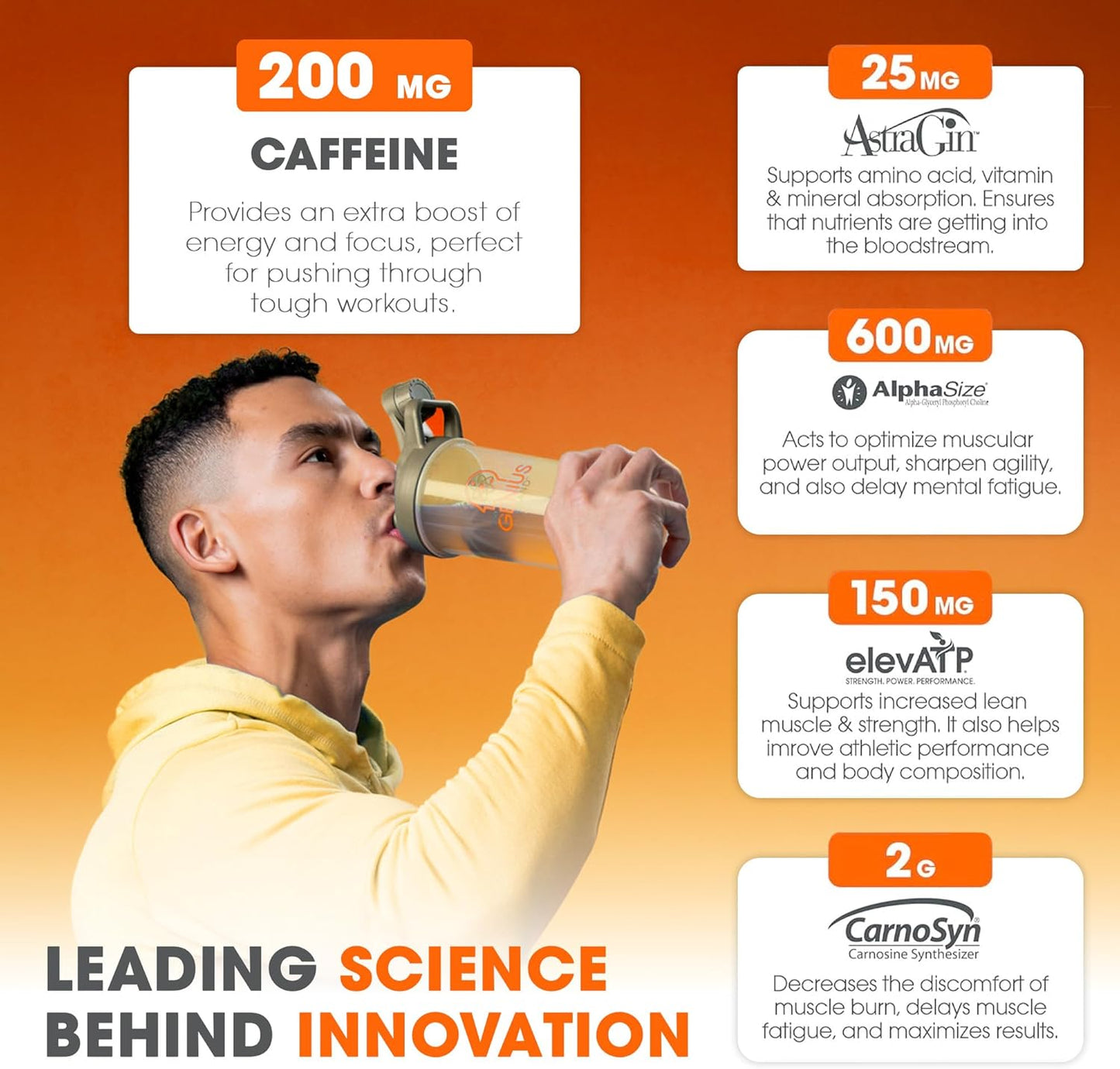 Genius Energized Pre Workout & Lion’s Mane Supplement Bundle - Boost Wellness and Workout Performance with Premium Ingredients