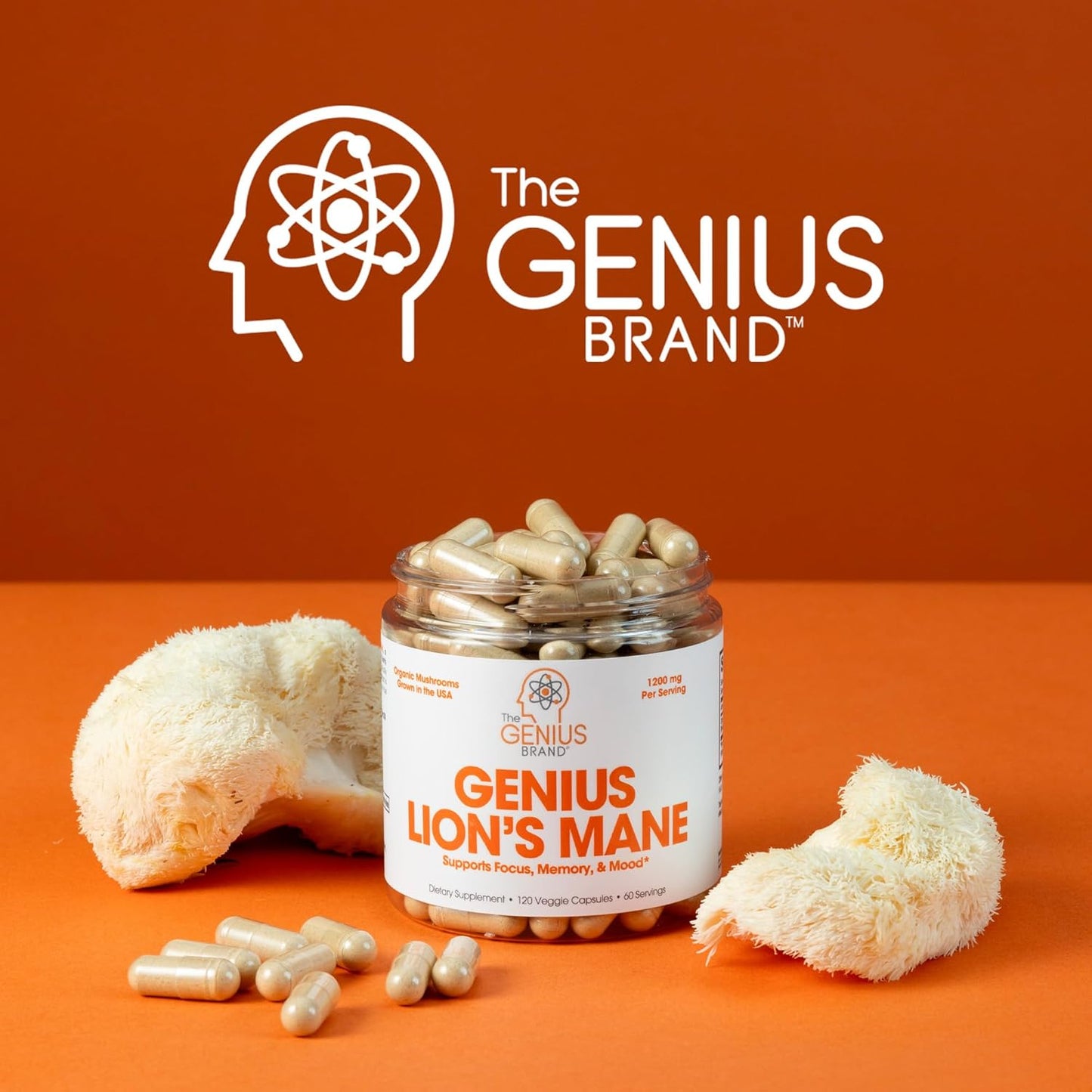 Genius Energized Pre Workout & Lion’s Mane Supplement Bundle - Boost Wellness and Workout Performance with Premium Ingredients