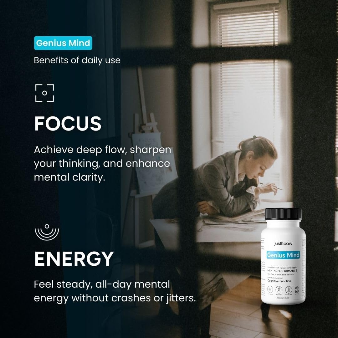 Genius Mind® Nootropic Brain Supplement - Enhances Cognitive Function, Energy, Focus, Memory - 17 Brain Boosting Ingredients
