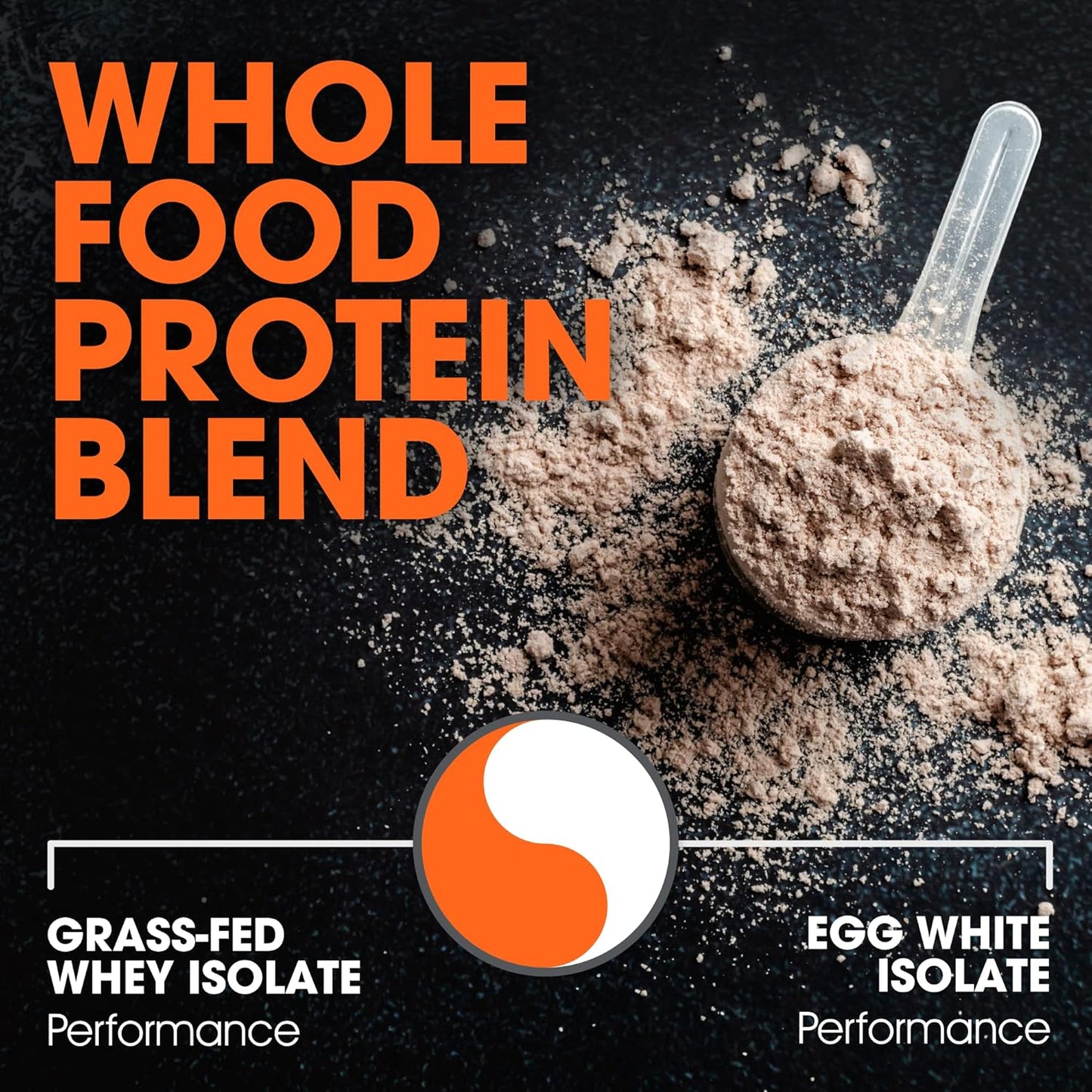 Genius Protein Powder, Chocolate - Dual Protein Blend for Lean Muscle Building - Grass-Fed Pre/Post Workout Shake