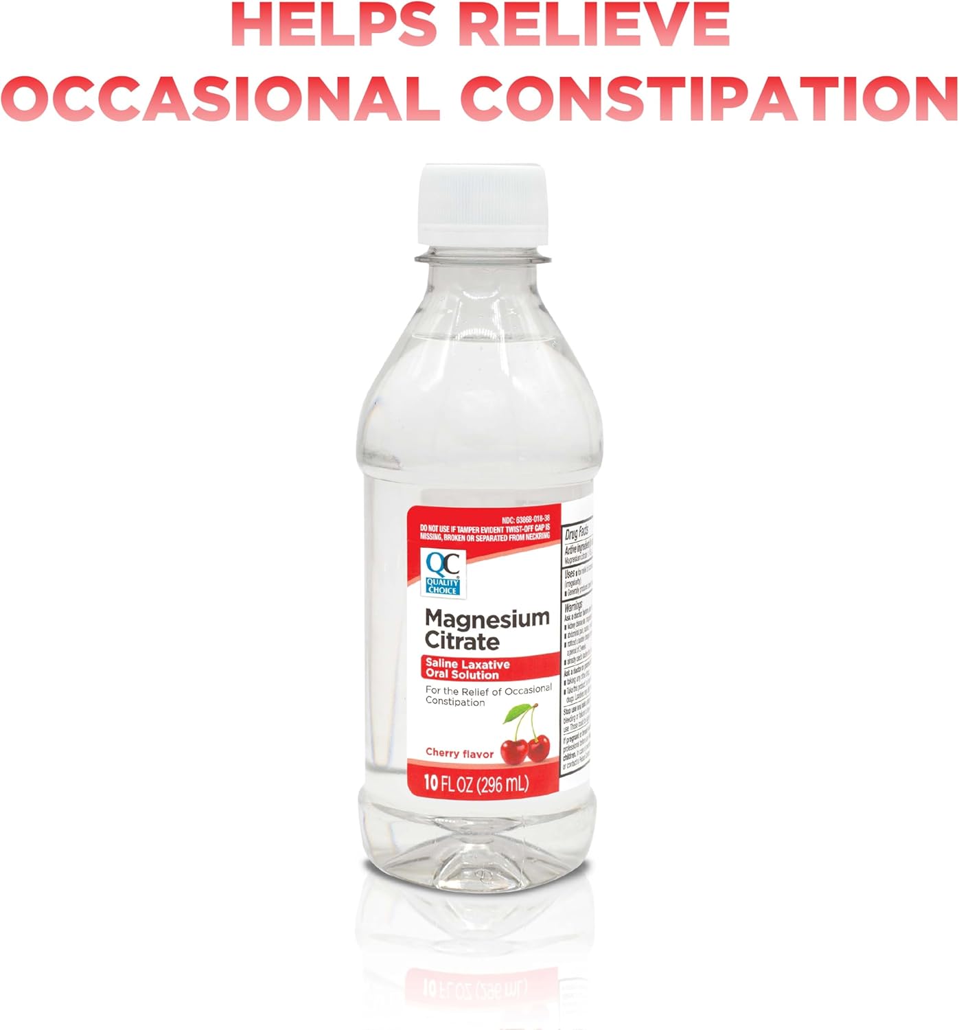 Gentle and Effective 10oz Cherry Flavored Magnesium Citrate Oral Solution for Occasional Constipation Relief
