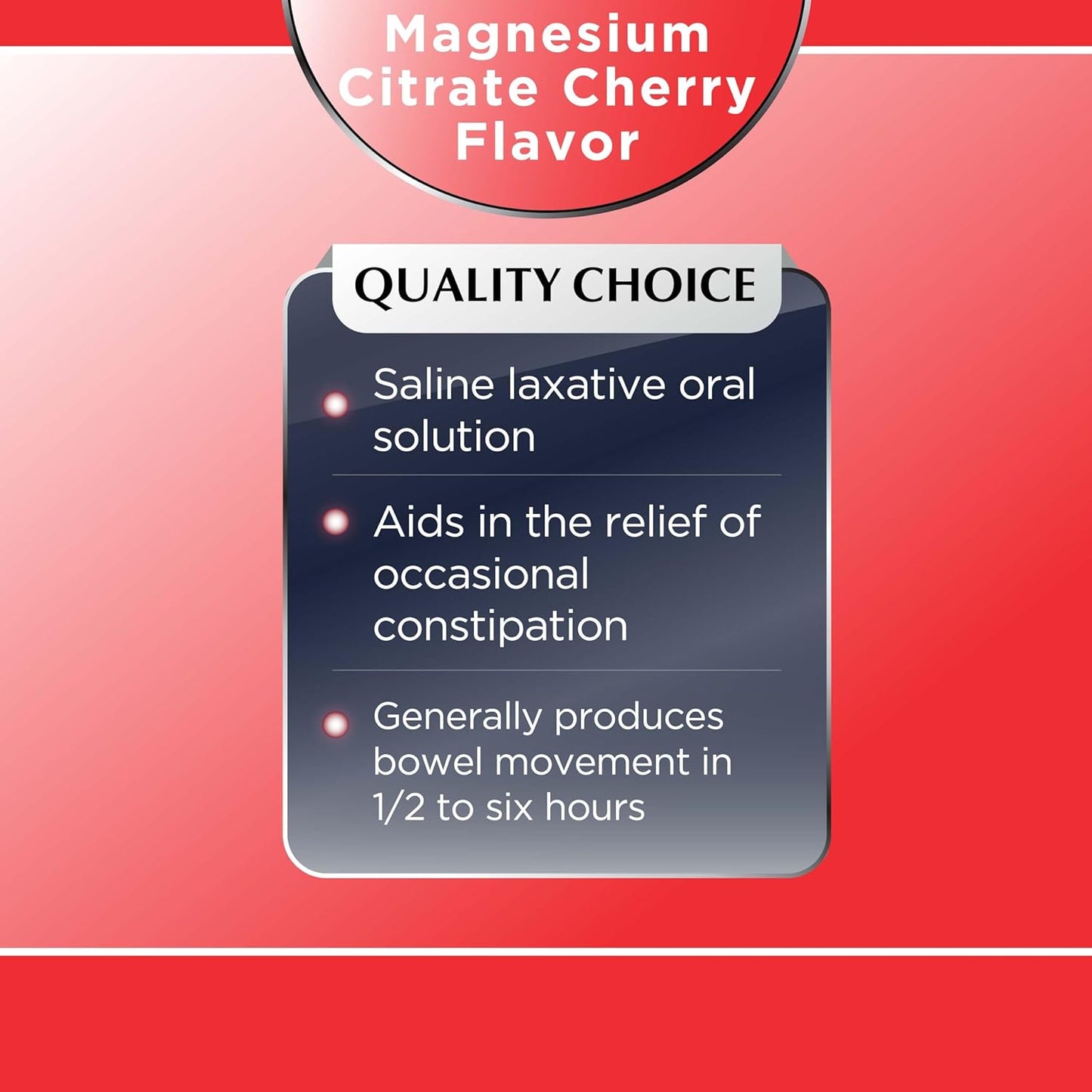 Gentle and Effective 10oz Cherry Flavored Magnesium Citrate Oral Solution for Occasional Constipation Relief