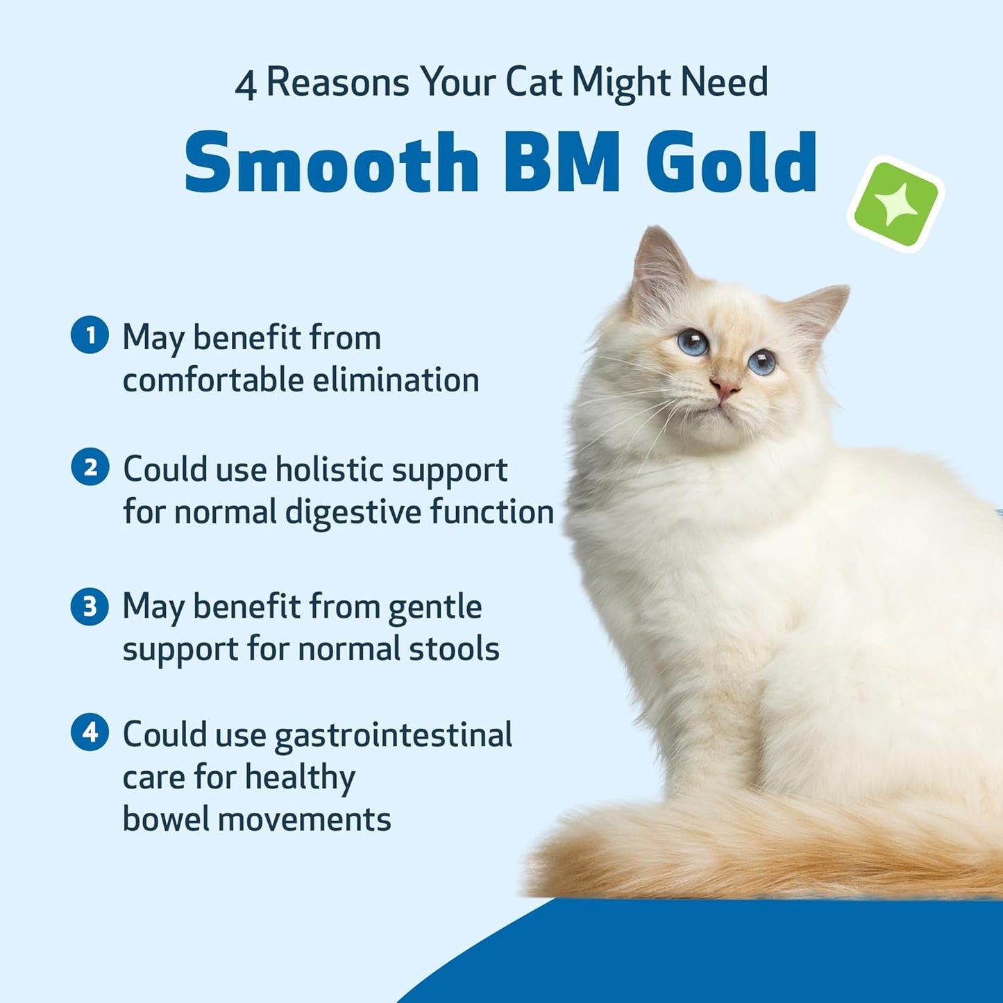 Gentle Constipation Relief for Cats - Natural Herbal Supplement 2 oz (59 ml) - Pet Wellbeing Smooth BM Gold