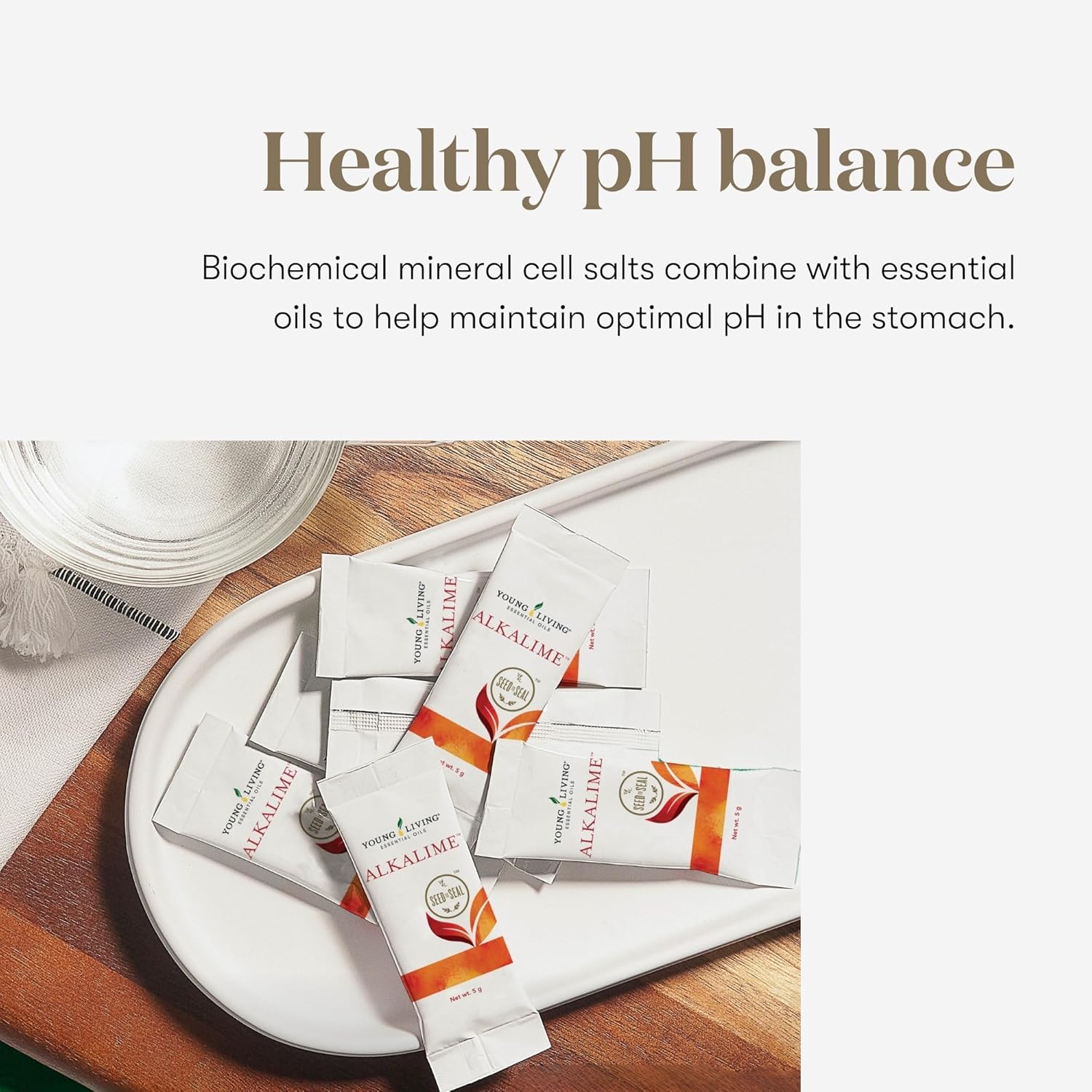 Gentle Digestive Wellness Supplement with Calcium, Potassium, & Sodium | Young Living AlkaLime Stick Packs | 30 ct