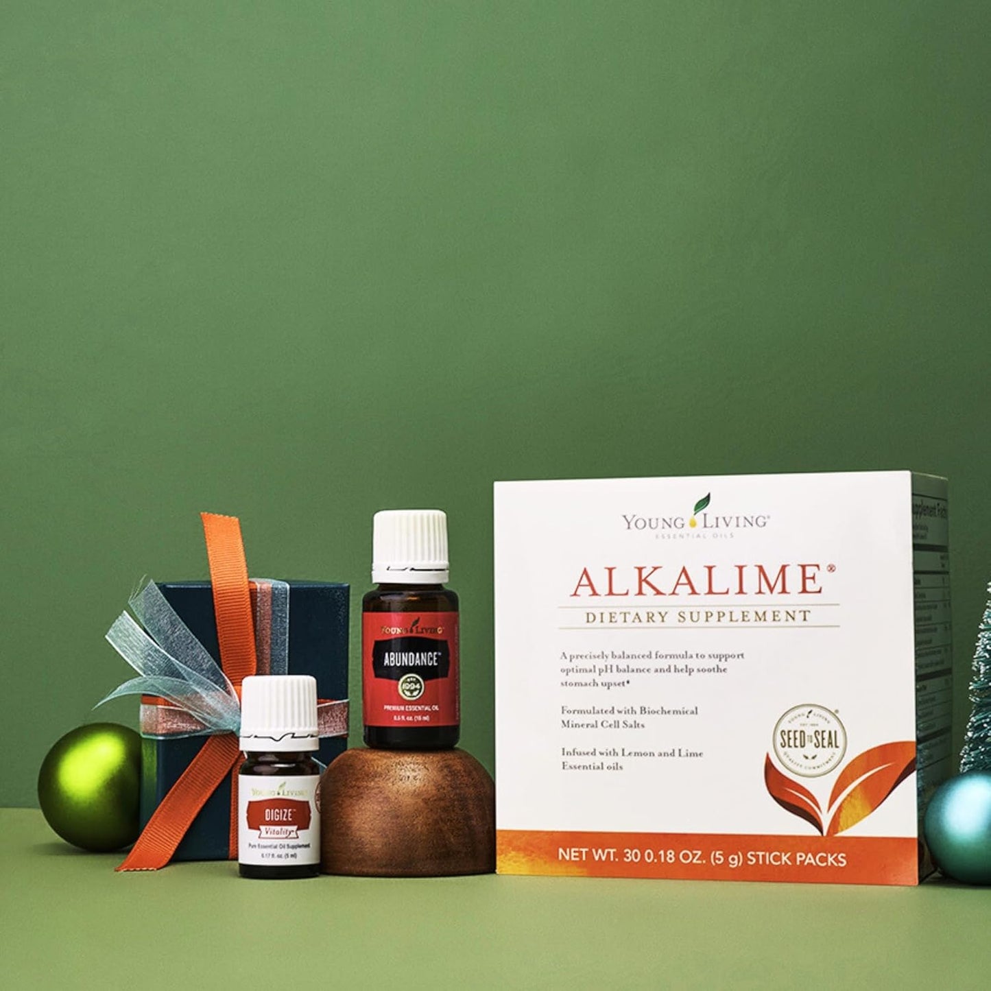 Gentle Digestive Wellness Supplement with Calcium, Potassium, & Sodium | Young Living AlkaLime Stick Packs | 30 ct