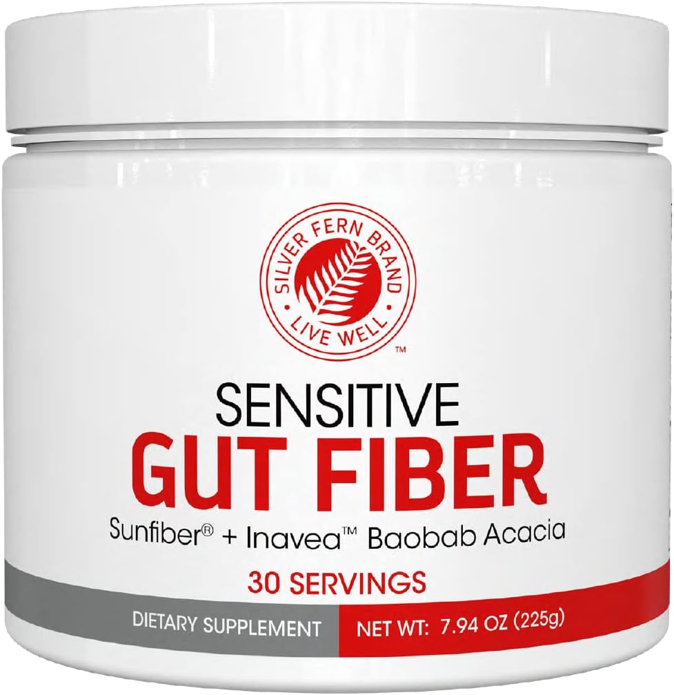 Gentle Gut Fiber Supplement with Galactomannan Guar Fiber - 30 Day Supply - 6g Dietary Fiber - Baobab Fruit & Acacia Fiber