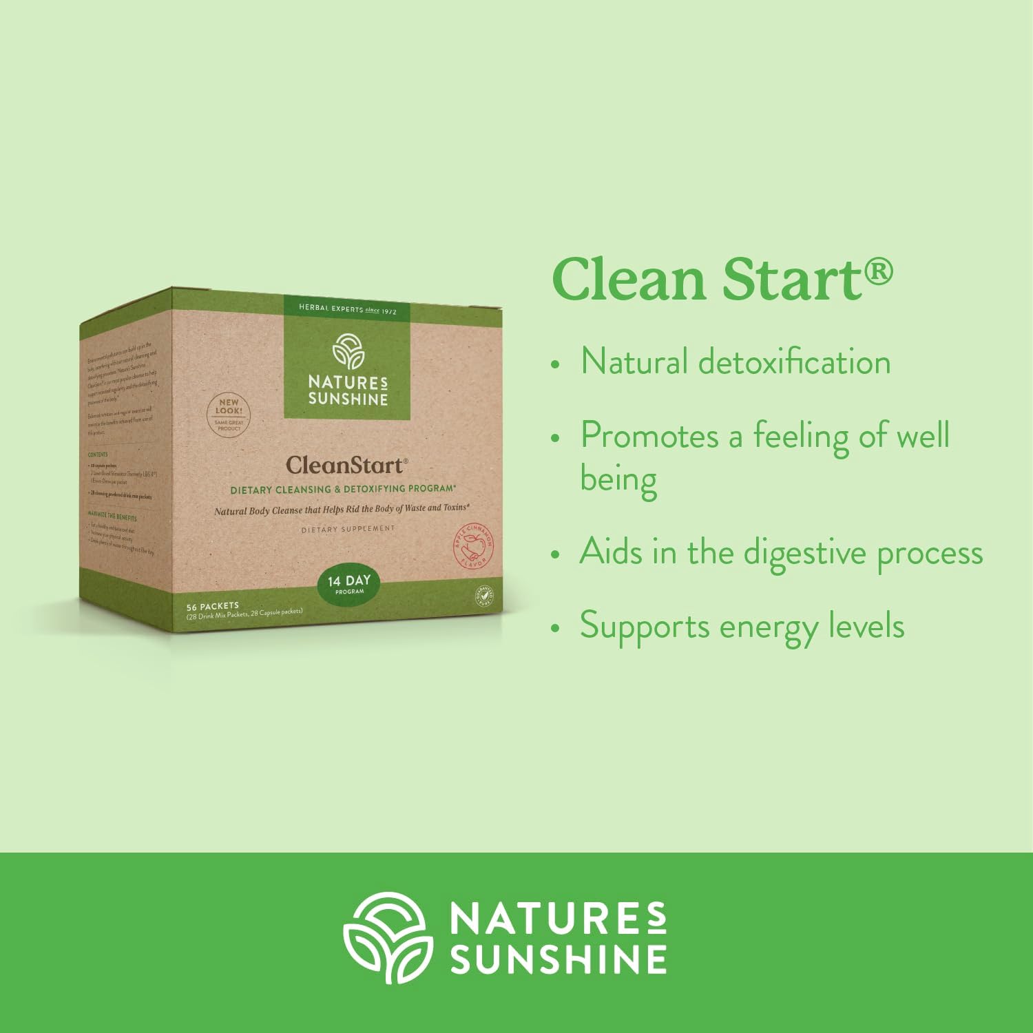 Gentle Herbal Detox Cleanse, 56 Packets | Supports Body's Natural Waste Removal