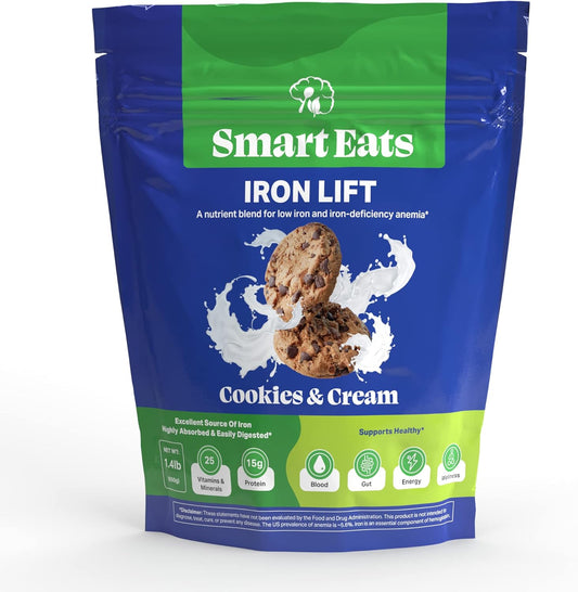 Gentle Iron Powder Supplement for More Energy, Hair, Skin, Digestion | Kids & Adults | Cookies & Cream Flavor | 30 Scoops