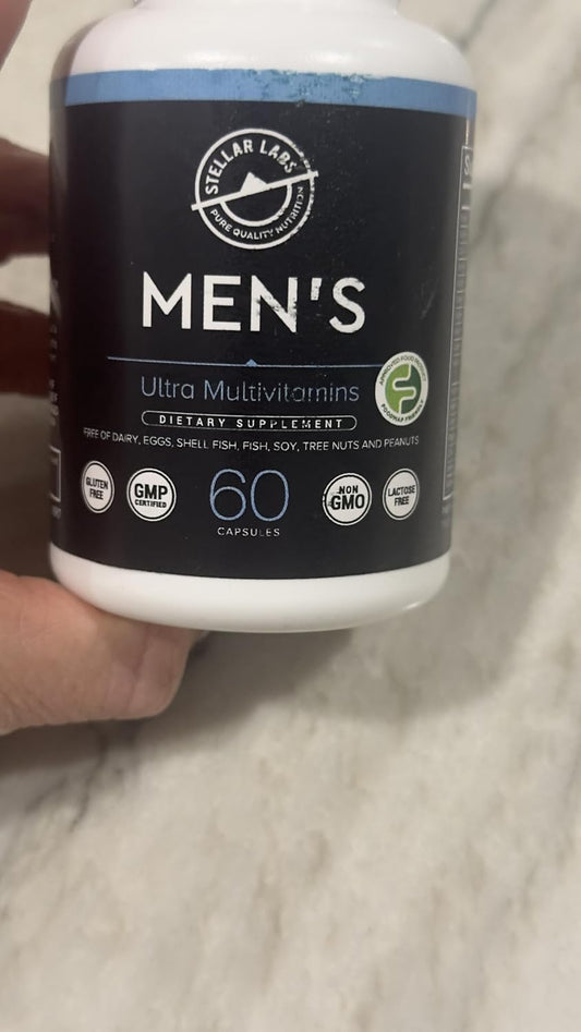 Gentle Low FODMAP Vegan Men's Multivitamin for Sensitive Stomachs | Immune & Energy Support | Iron-Free IBS-Friendly Capsules