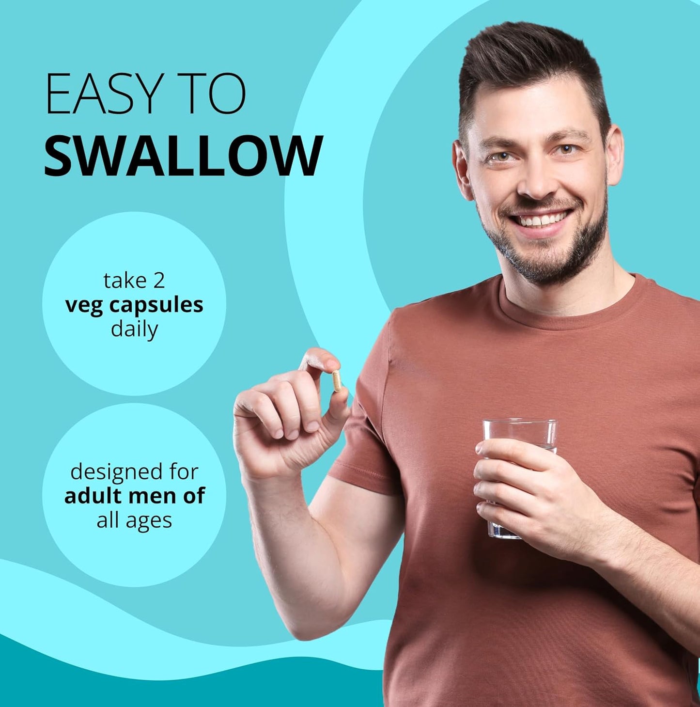 Gentle Low FODMAP Vegan Men's Multivitamin for Sensitive Stomachs | Immune & Energy Support | Iron-Free IBS-Friendly Capsules