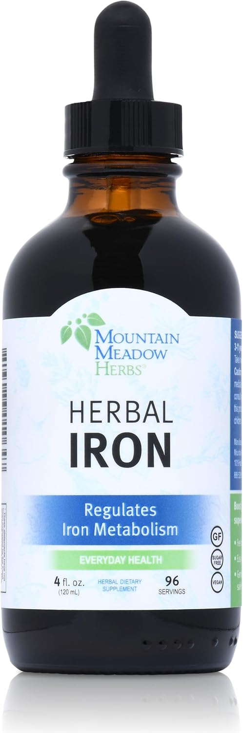 Gentle Mountain Meadow Herbs Herbal Iron Supplement - Supports Iron Metabolism - 4 oz