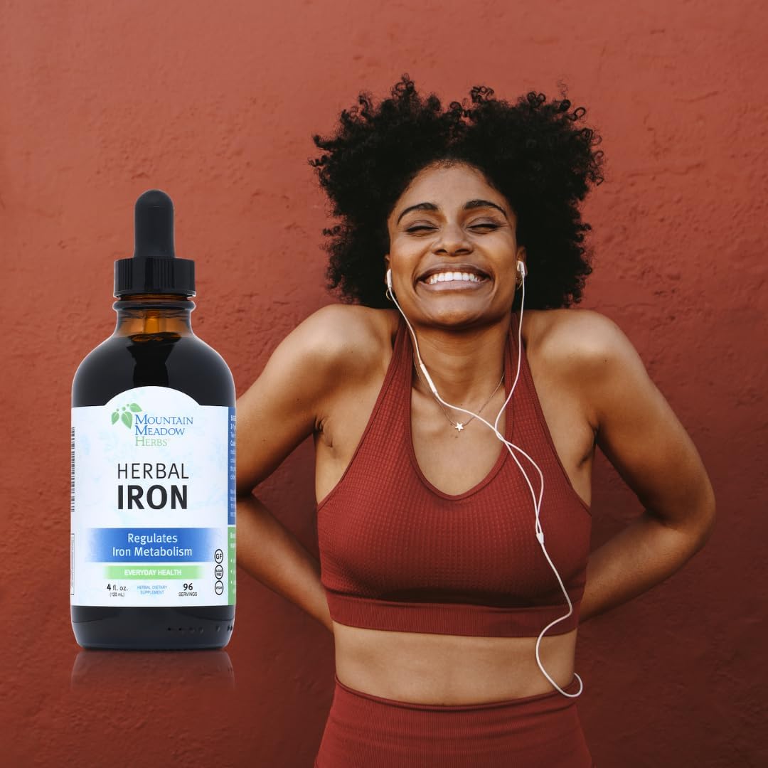 Gentle Mountain Meadow Herbs Herbal Iron Supplement - Supports Iron Metabolism - 4 oz