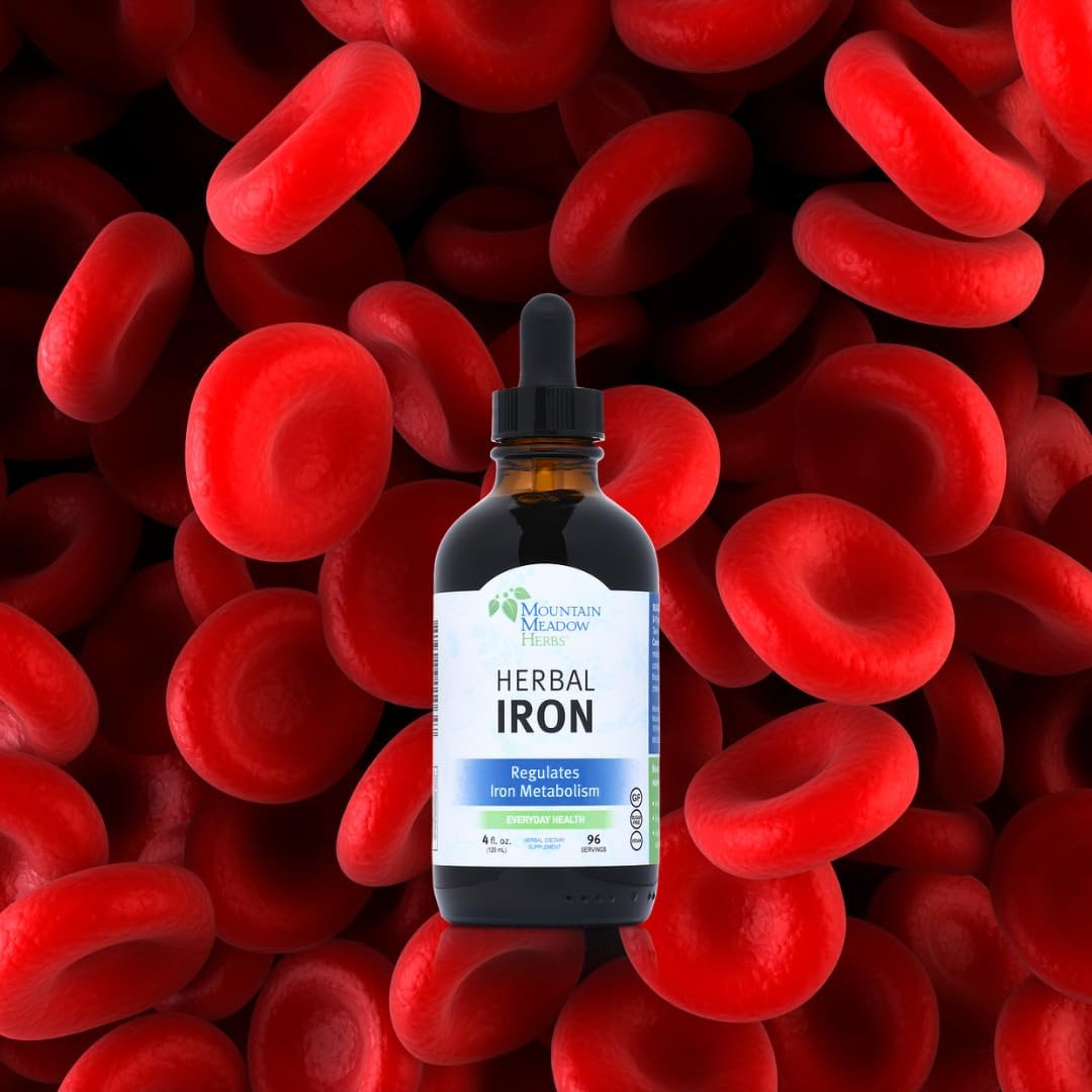 Gentle Mountain Meadow Herbs Herbal Iron Supplement - Supports Iron Metabolism - 4 oz