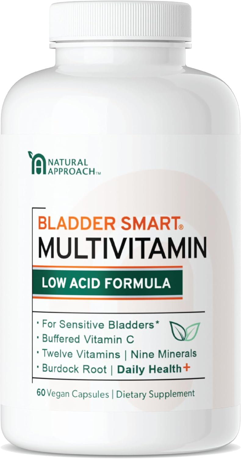 Gentle Multivitamin for Sensitive Bladders | Bladder Support with 12 Vitamins & 10 Minerals | Buffered Vitamin C & Burdock Root | 60 Capsules