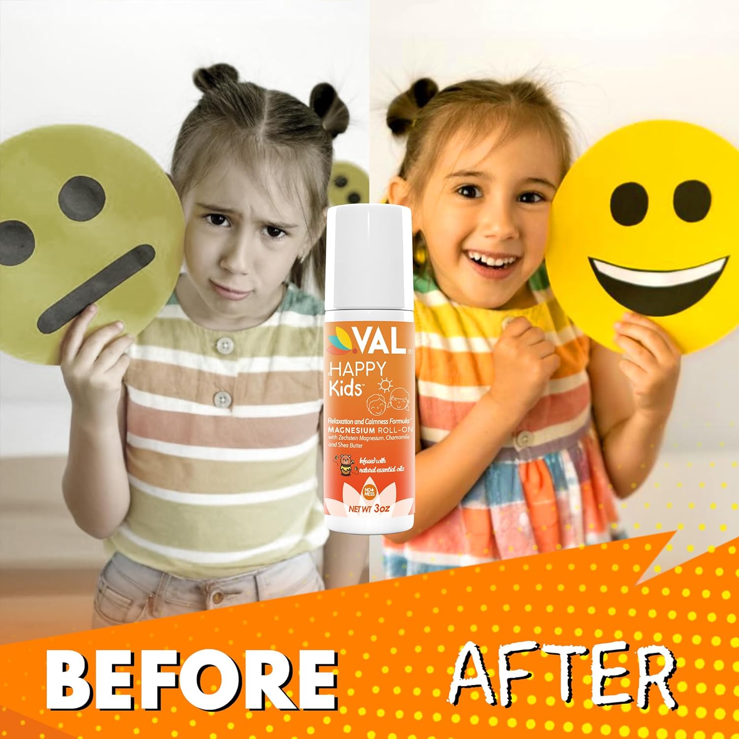 Gentle Zechstein Magnesium Roll-On for Kids with Chamomile & Essential Oils - USA Made - 3oz