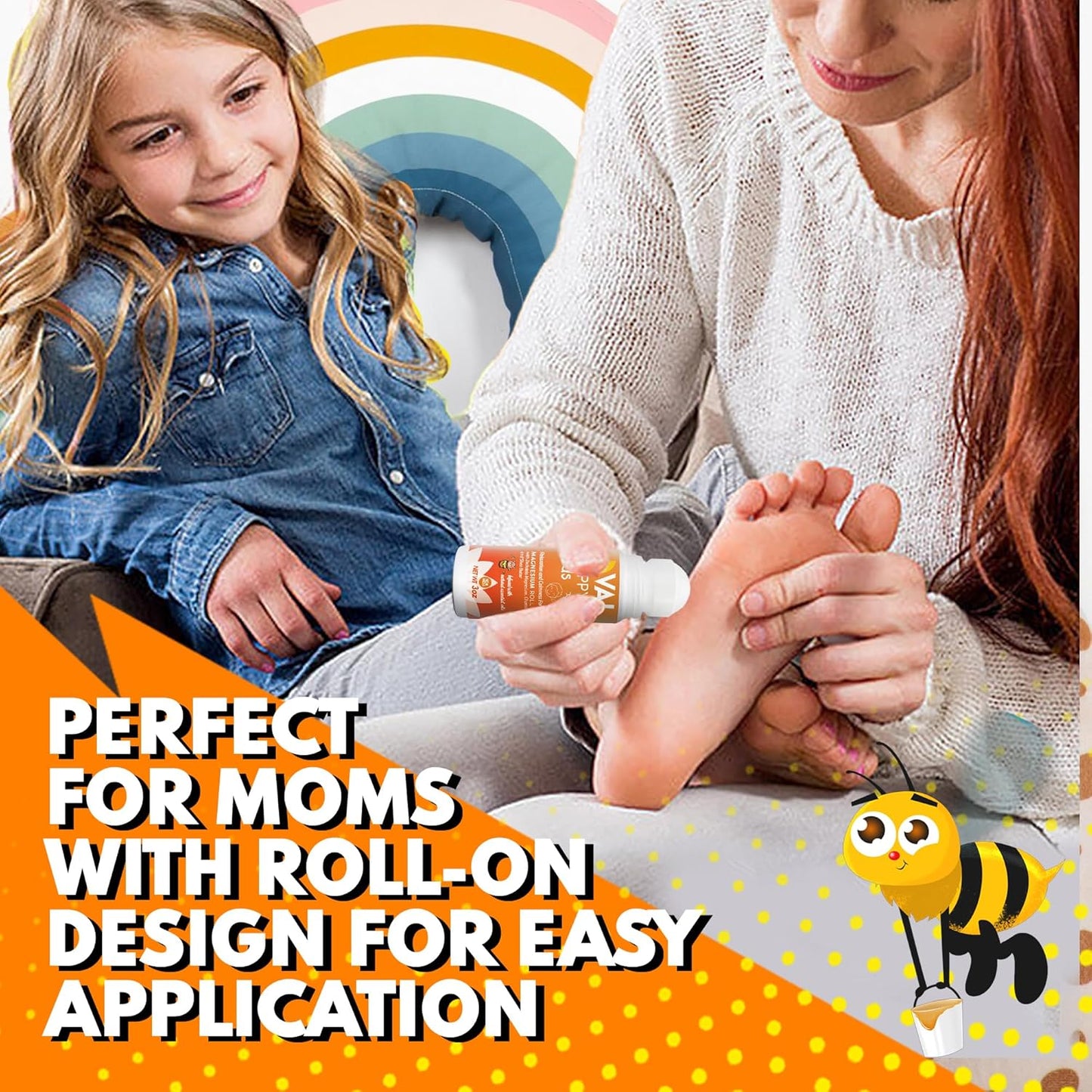 Gentle Zechstein Magnesium Roll-On for Kids with Chamomile & Essential Oils - USA Made - 3oz