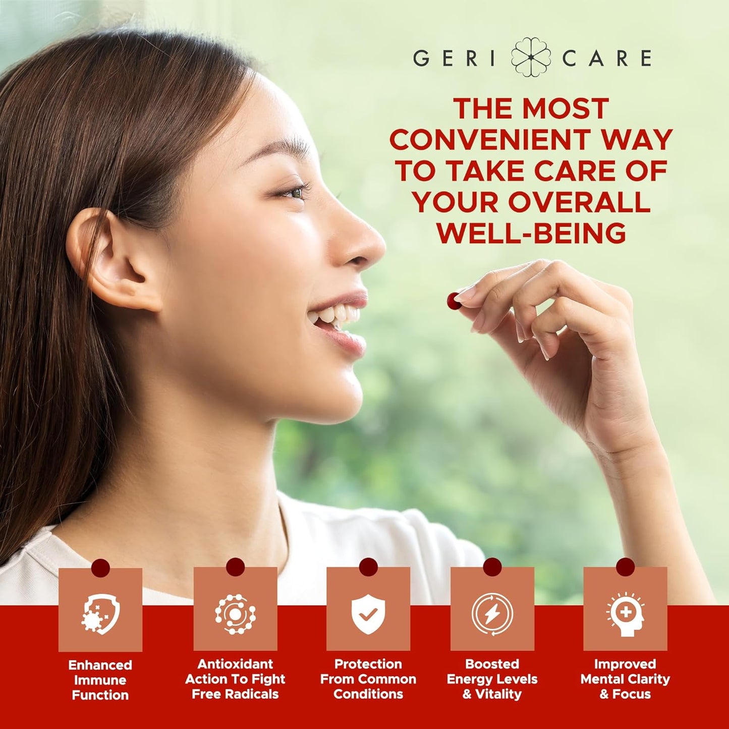 GeriCare One-Daily Multi-Vitamin Tablets, 200 Count for Adults | Essential Multivitamin Supplement with Vitamins A, C, D3, B, Calcium | Daily Vitamin & Mineral Complex for Men & Women