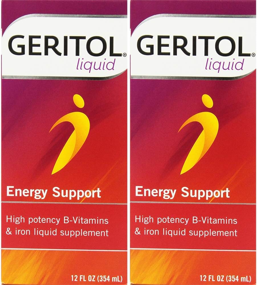Geritol Liquid Energy Support with B-Vitamins - 12 Fl Oz x 2 Pack