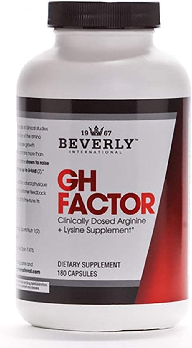 GH Factor by Beverly International: 180 Capsules for Optimizing Growth Hormone Levels. Boost Muscle Growth and Recovery Naturally. Ideal for Men and Women.