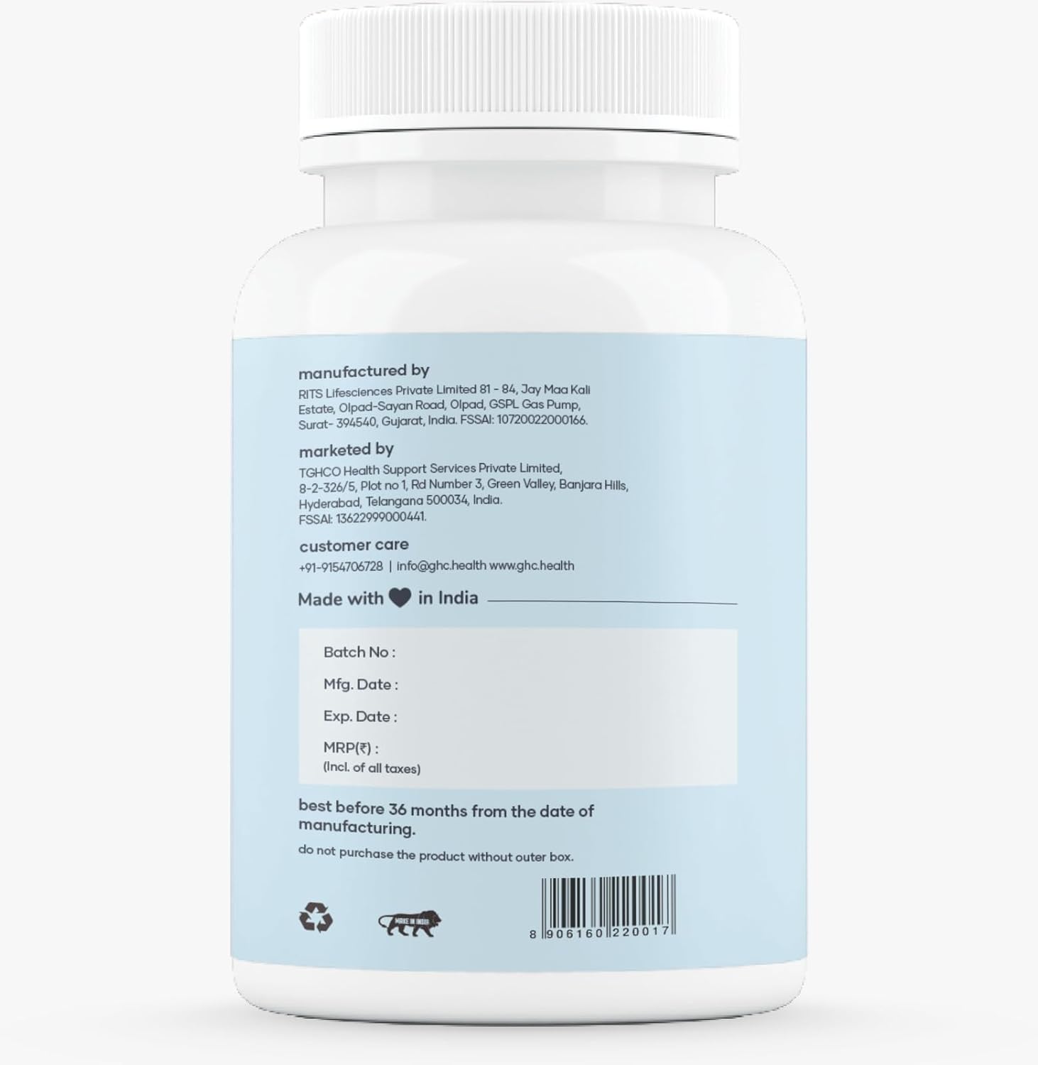 GHC Surge Max Natural Caps - Mars (60 N) | Ayurvedic Formulation for Overall Well Being | Good Health Co.