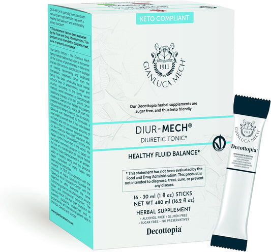 Gianluca Mech Keto Diuretic Tonic Sticks with Horsetail - Body Liquid Drainage Function, 16x30ml