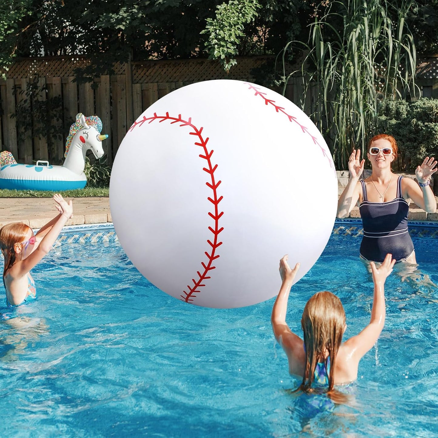 Giant Inflatable Sports Balls Set - 3 Pcs Large Beach Ball, Baseball, Soccer, Basketball - 40 Inch - Perfect for Sports Themed Party!