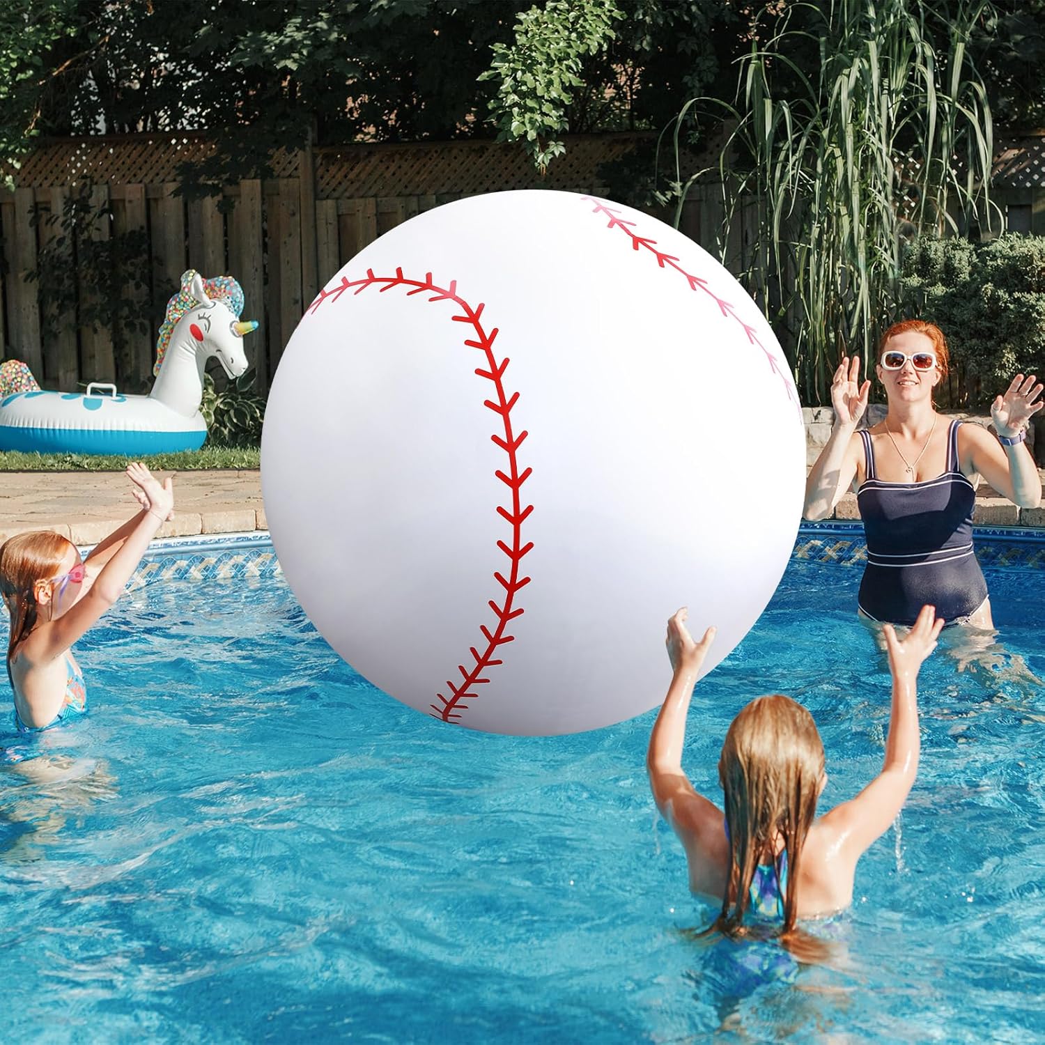 Giant Inflatable Sports Balls Set - 3 Pcs Large Beach Ball, Baseball, Soccer, Basketball - 40 Inch - Perfect for Sports Themed Party!